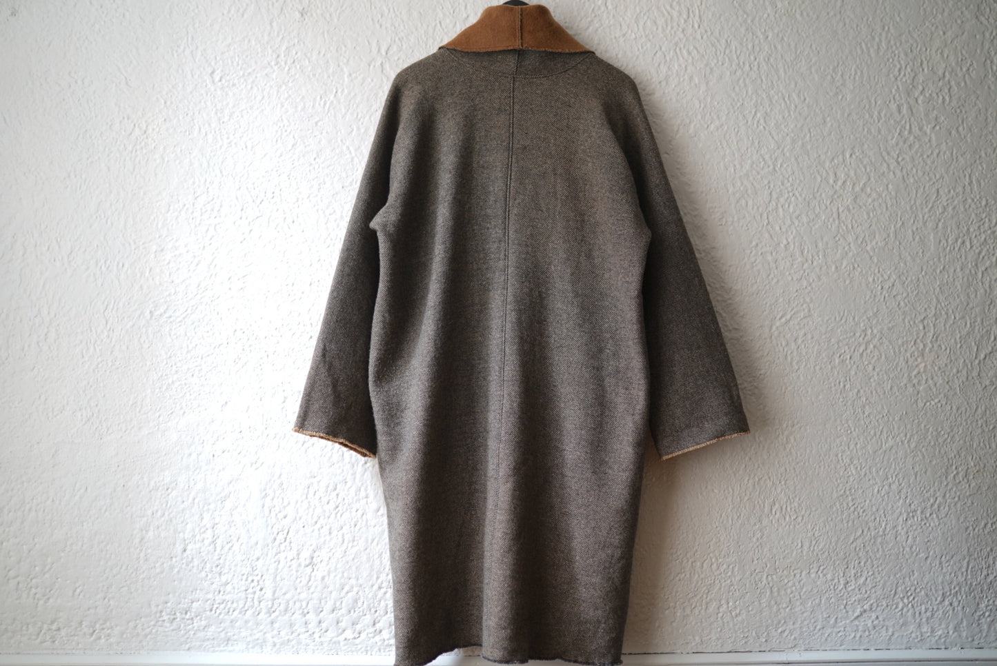 19AW ウールシルクリバーコート 茶杢 / MITTAN(ミタン)