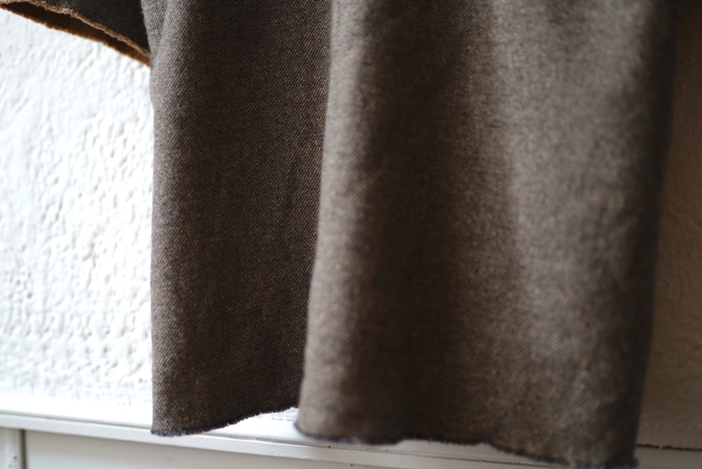 19AW ウールシルクリバーコート 茶杢 / MITTAN(ミタン)