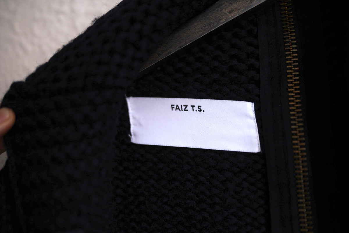 手編みジップアップカウチンニットセーター / FAITZ T.S.(フェイズティーエス)