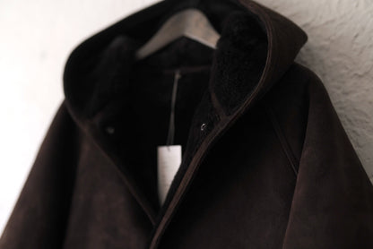 24SS COAT065 ムートンフードコート / HEUGN(ユーゲン)