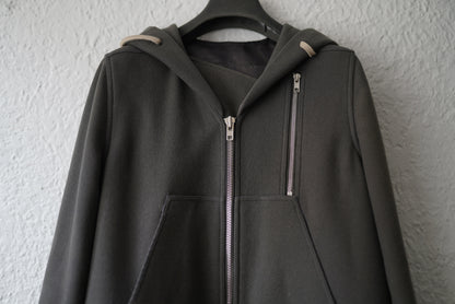 15AW Vicious Melton Coat ウールフードコート / Rick Owens(リックオウエンス)