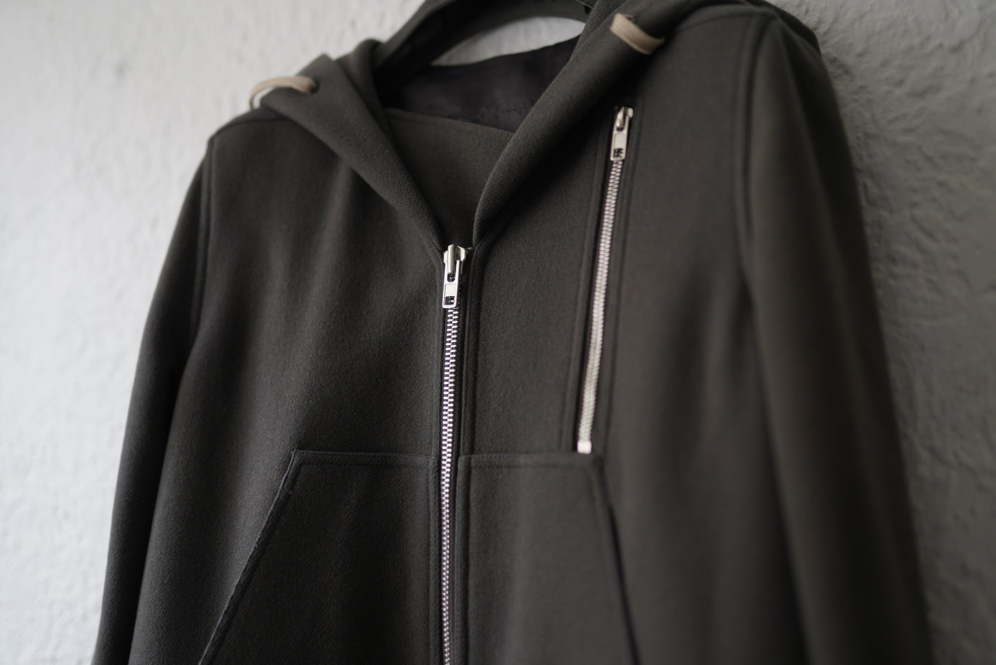 15AW Vicious Melton Coat ウールフードコート / Rick Owens(リックオウエンス)