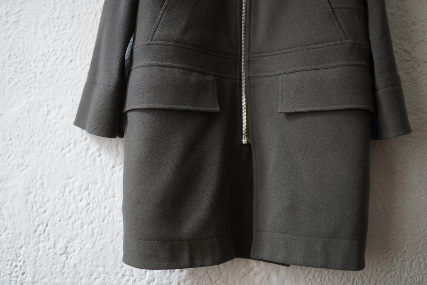 15AW Vicious Melton Coat ウールフードコート / Rick Owens(リックオウエンス)