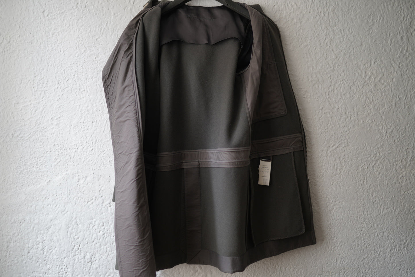 15AW Vicious Melton Coat ウールフードコート / Rick Owens(リックオウエンス)