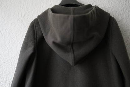 15AW Vicious Melton Coat ウールフードコート / Rick Owens(リックオウエンス)