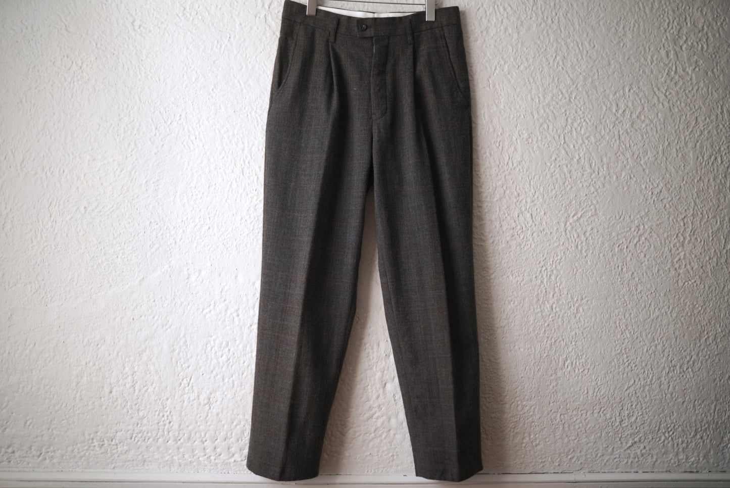 Leveney Trousers ウールチェックスラックスパンツ / ensou.(エンソウ)