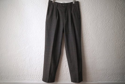 Leveney Trousers ウールチェックスラックスパンツ / ensou.(エンソウ)