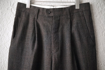 Leveney Trousers ウールチェックスラックスパンツ / ensou.(エンソウ)