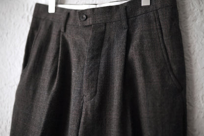 Leveney Trousers ウールチェックスラックスパンツ / ensou.(エンソウ)