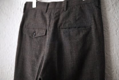 Leveney Trousers ウールチェックスラックスパンツ / ensou.(エンソウ)