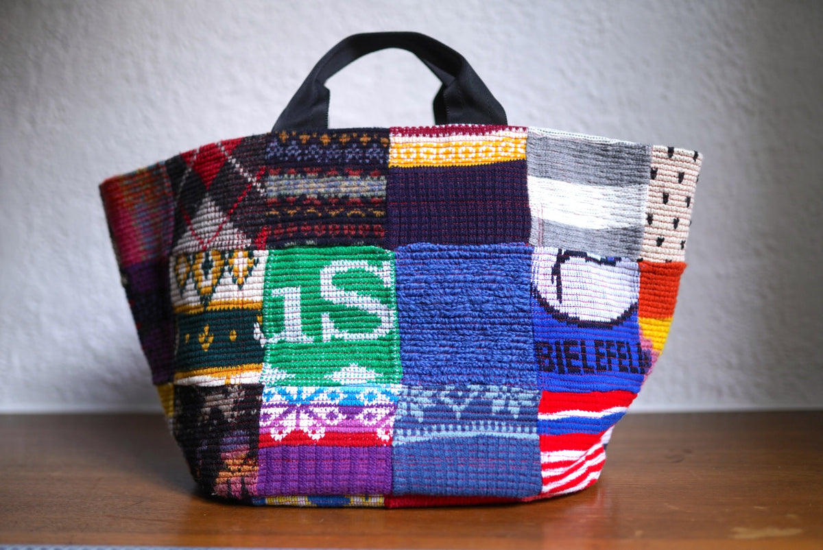 25SS Patchwork Tote マルチパッチワークトートバッグ L / desertic(デザーティック)