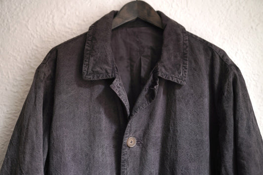 25SS BIG COAT ヴィンテージコットンリネンステンカラーコート / OLIVER CHURCH(オリバーチャーチ)