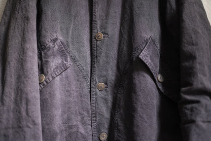 25SS BIG COAT ヴィンテージコットンリネンステンカラーコート / OLIVER CHURCH(オリバーチャーチ)