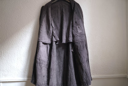 25SS BIG COAT ヴィンテージコットンリネンステンカラーコート / OLIVER CHURCH(オリバーチャーチ)
