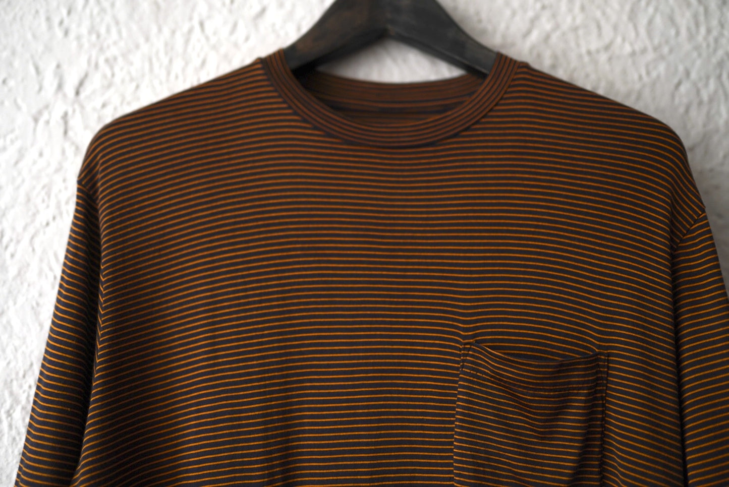 23SS WASHABLE SILK POCKET TEE シルクボーダー半袖Tシャツ / MAATEE&SONS(マーティーアンドサンズ)