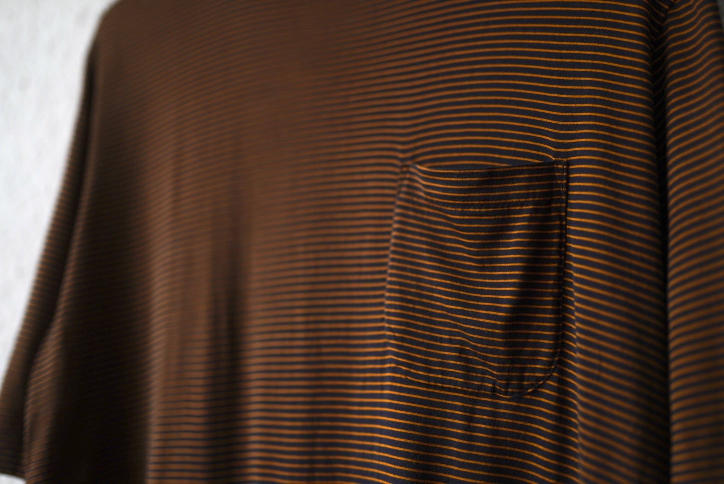 23SS WASHABLE SILK POCKET TEE シルクボーダー半袖Tシャツ / MAATEE&SONS(マーティーアンドサンズ)