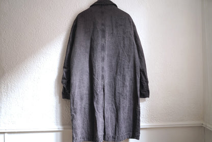 25SS BIG COAT ヴィンテージコットンリネンステンカラーコート / OLIVER CHURCH(オリバーチャーチ)