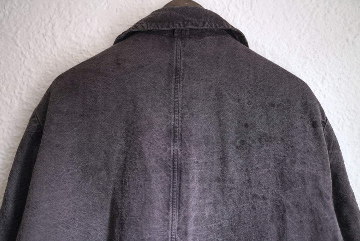 25SS BIG COAT ヴィンテージコットンリネンステンカラーコート / OLIVER CHURCH(オリバーチャーチ)