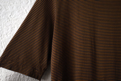 23SS WASHABLE SILK POCKET TEE シルクボーダー半袖Tシャツ / MAATEE&SONS(マーティーアンドサンズ)