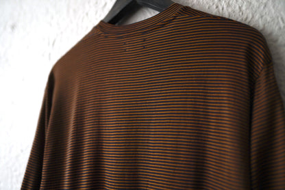 23SS WASHABLE SILK POCKET TEE シルクボーダー半袖Tシャツ / MAATEE&SONS(マーティーアンドサンズ)