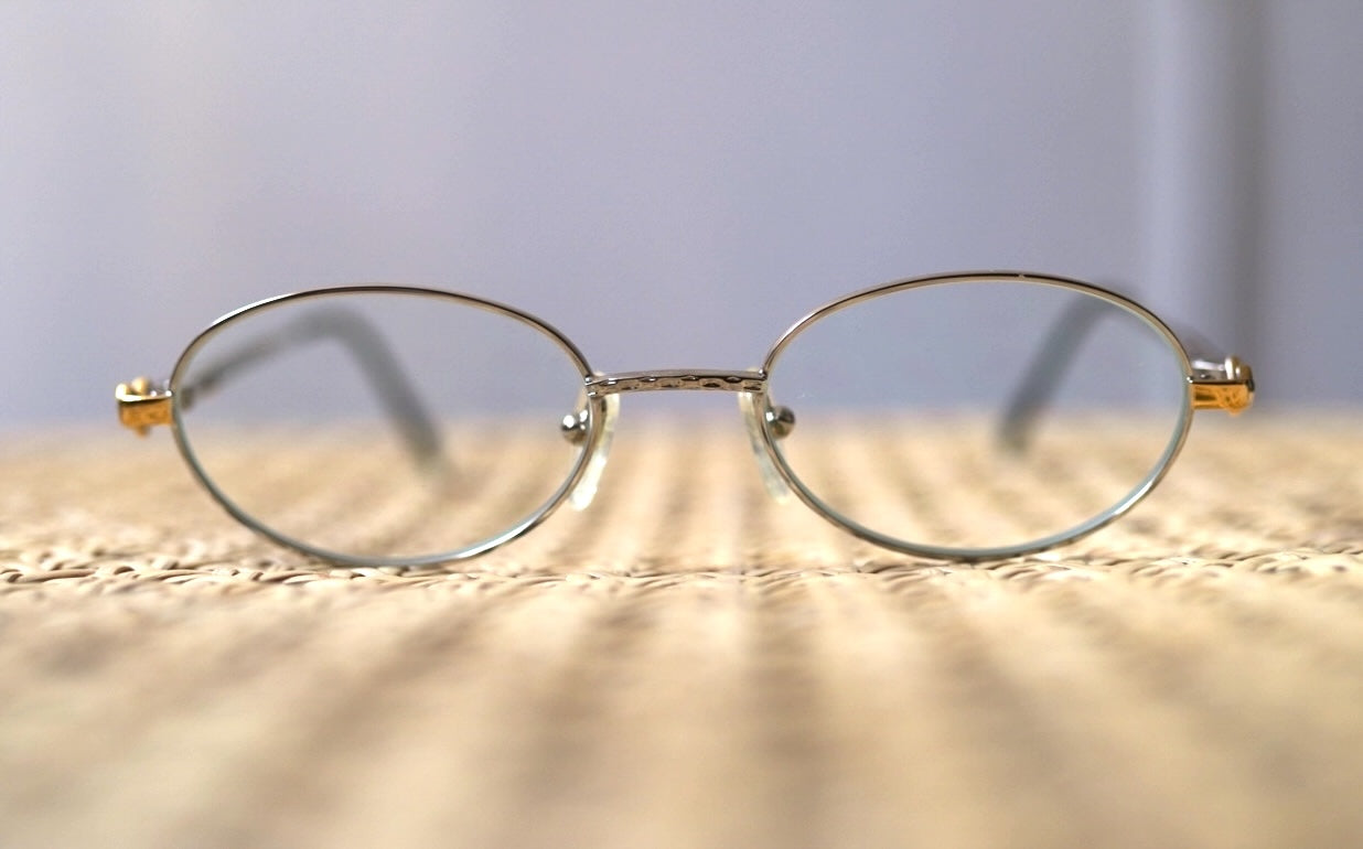 T628 Platinum Plated Glasses プラチナ張りメタルフレーム 眼鏡 アイウェア / TIFFANY LUNETTES(ティファニールネッツ)