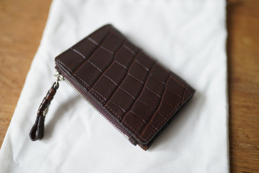 22SS Connect Wallet Mini クロコダイルレザーウォレット / CORNELIAN TAURUS(コーネリアンタウラス)