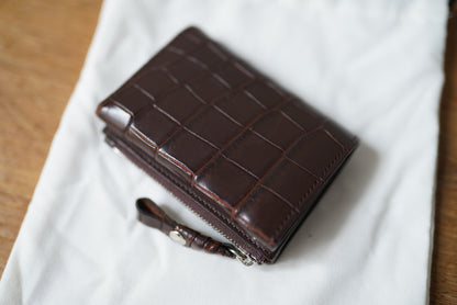 22SS Connect Wallet Mini クロコダイルレザーウォレット / CORNELIAN TAURUS(コーネリアンタウラス)