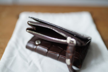 22SS Connect Wallet Mini クロコダイルレザーウォレット / CORNELIAN TAURUS(コーネリアンタウラス)