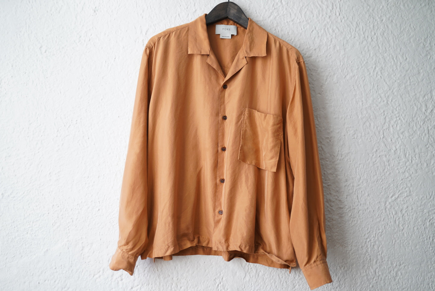 19SS WIDE OPEN COLLAR LS SHIRT 開襟シルクロングスリーブシャツ / YOKE(ヨーク)