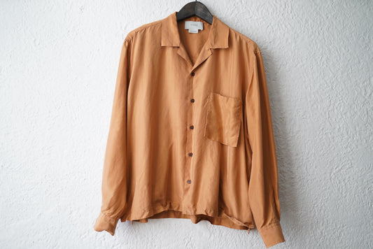 19SS WIDE OPEN COLLAR LS SHIRT 開襟シルクロングスリーブシャツ / YOKE(ヨーク)