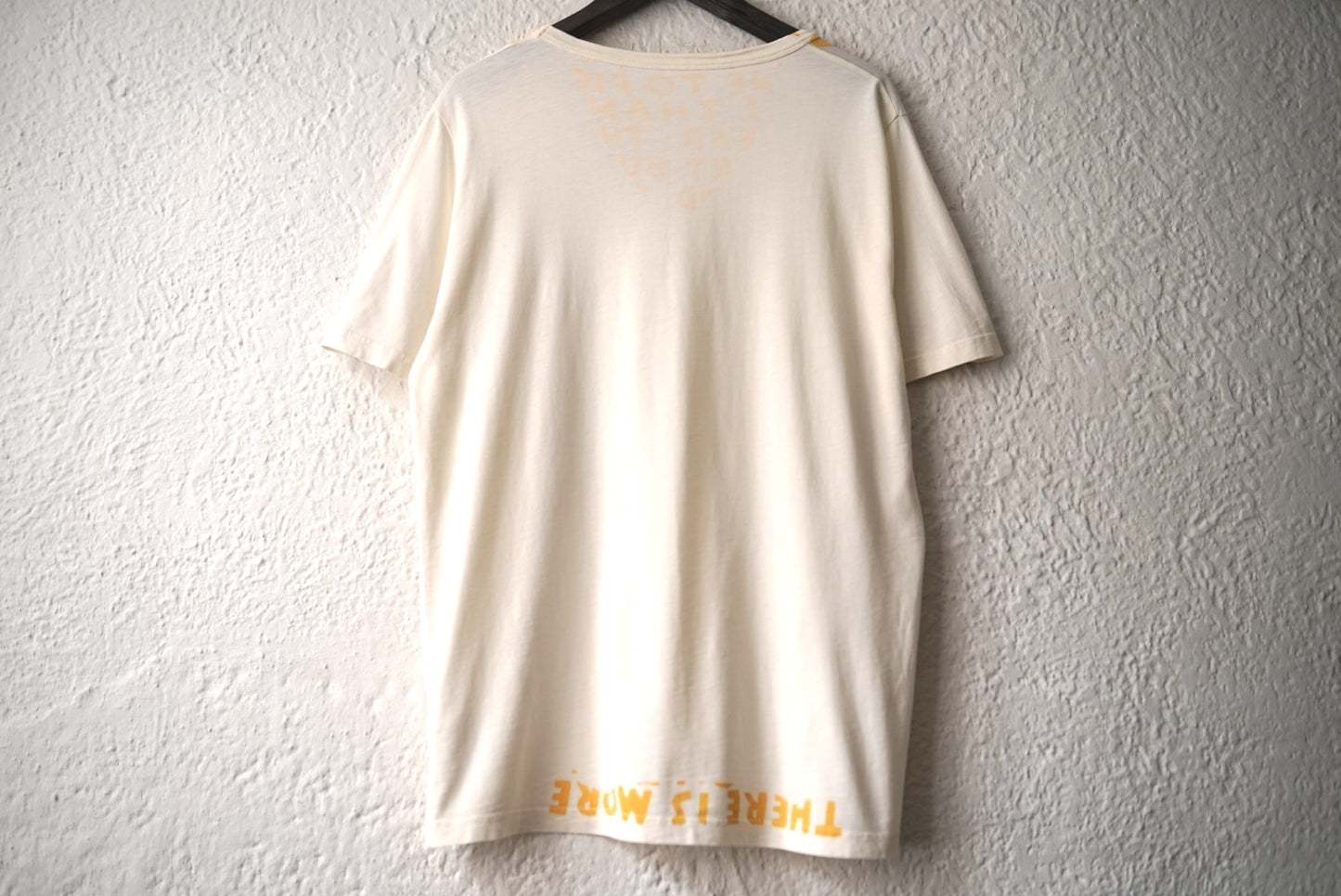 17SS AIDS-T エイズTシャツ オフホワイト×イエロー / Maison Margiela(メゾンマルジェラ)