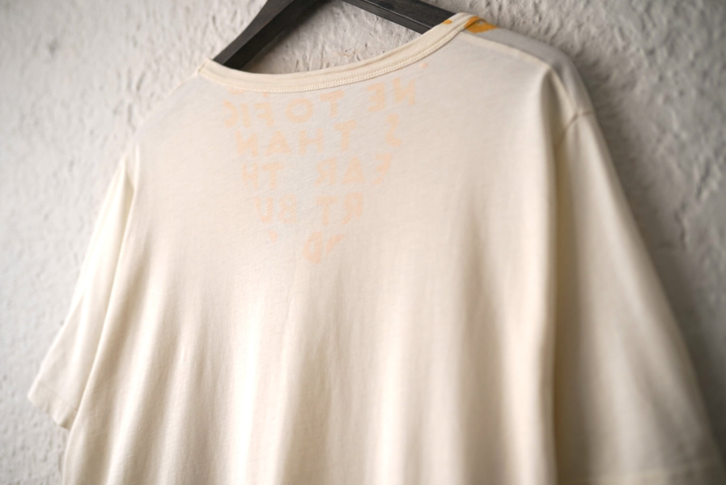 17SS AIDS-T エイズTシャツ オフホワイト×イエロー / Maison Margiela(メゾンマルジェラ)