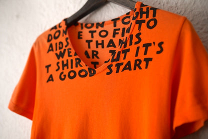 07SS AIDS-T エイズTシャツ オレンジ×ブラック / Maison Martin Margiela(メゾンマルタンマルジェラ)