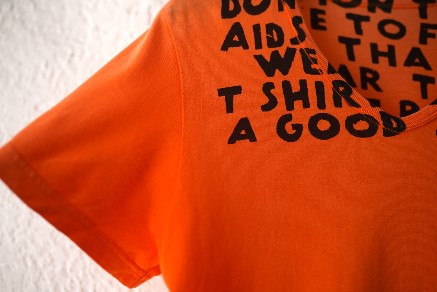07SS AIDS-T エイズTシャツ オレンジ×ブラック / Maison Martin Margiela(メゾンマルタンマルジェラ)