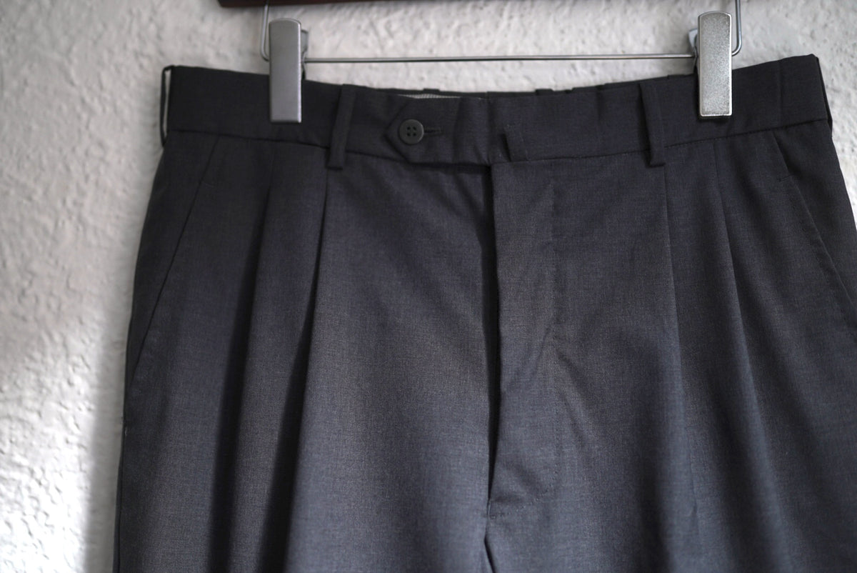 CANONICO Super120's Wool 2タックウールスラックスショーツ ショートパンツ / Q Retailor