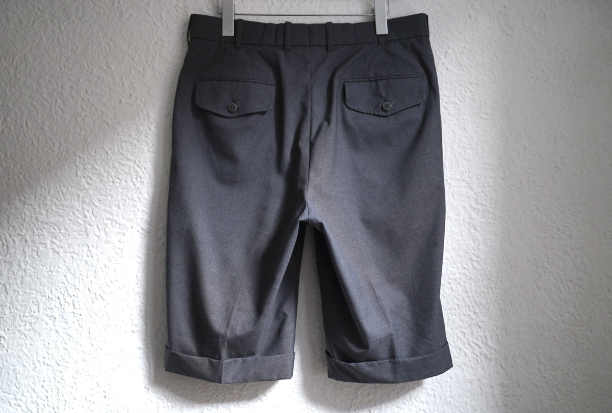 CANONICO Super120's Wool 2タックウールスラックスショーツ ショートパンツ / Q Retailor