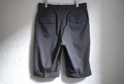 CANONICO Super120's Wool 2タックウールスラックスショーツ ショートパンツ / Q Retailor