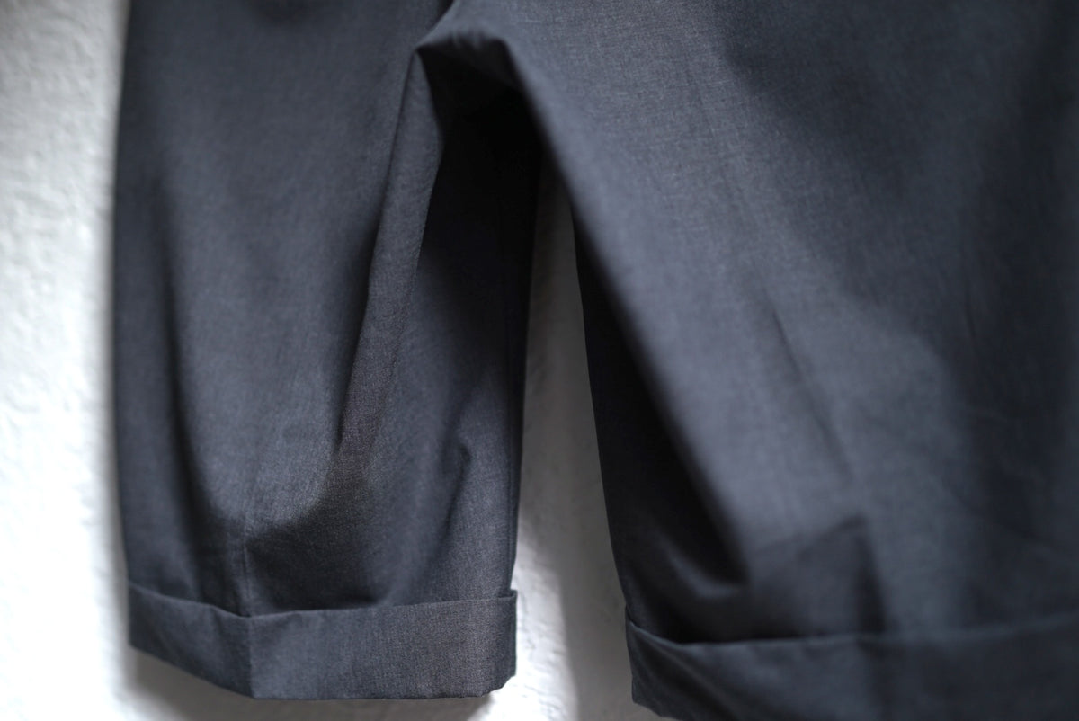 CANONICO Super120's Wool 2タックウールスラックスショーツ ショートパンツ / Q Retailor