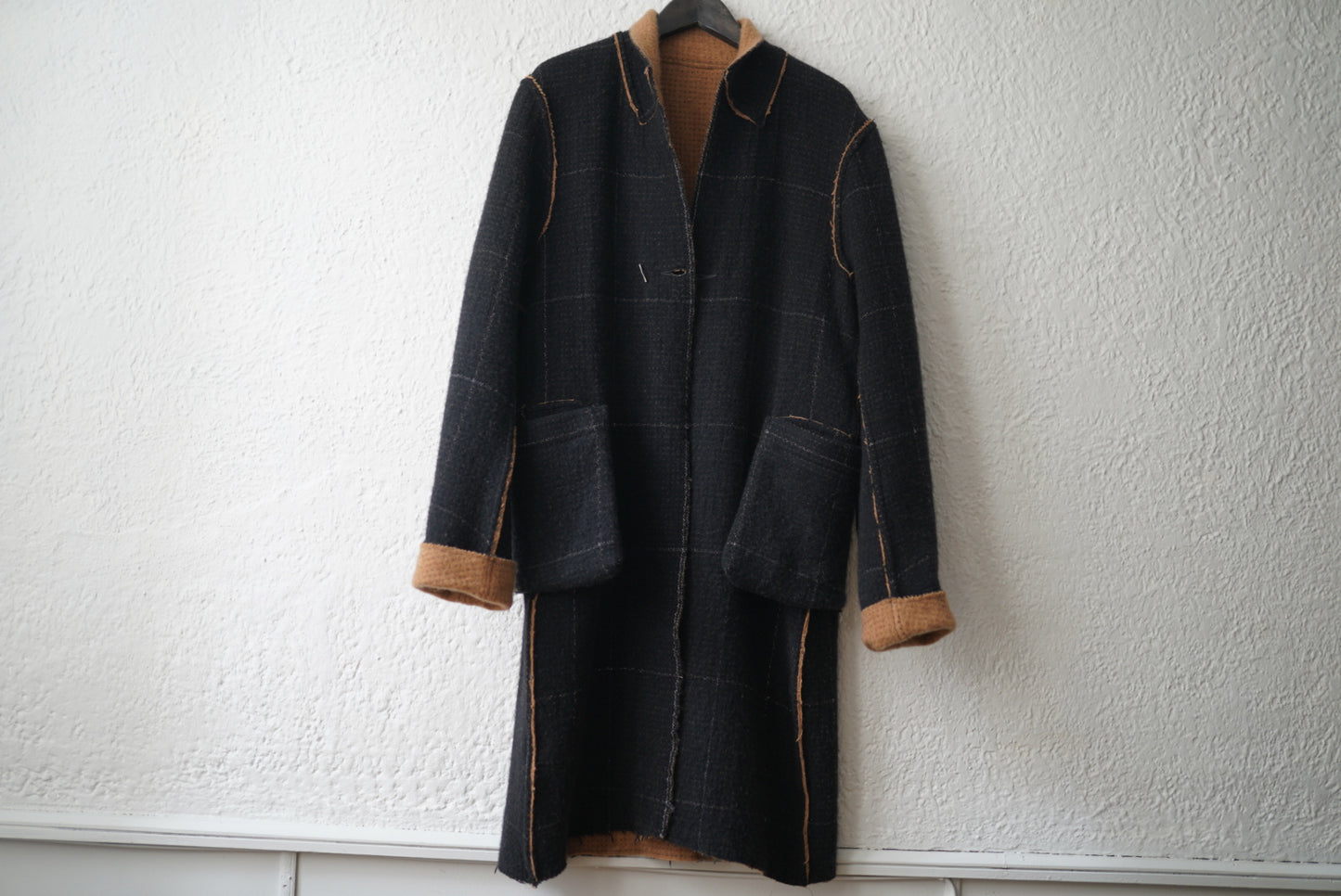 22AW “COIN” WORK BLAZER EXTRA LONG モンゴリアンカシミヤコート / taichi murakami(タイチムラカミ)