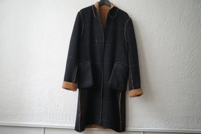 22AW “COIN” WORK BLAZER EXTRA LONG モンゴリアンカシミヤコート / taichi murakami(タイチムラカミ)