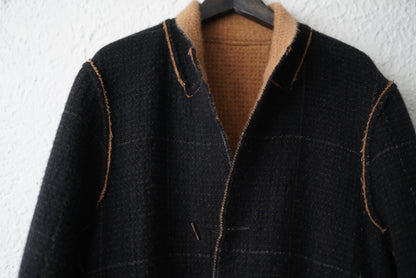 22AW “COIN” WORK BLAZER EXTRA LONG モンゴリアンカシミヤコート / taichi murakami(タイチムラカミ)