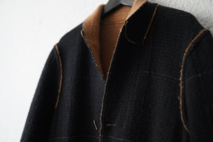 22AW “COIN” WORK BLAZER EXTRA LONG モンゴリアンカシミヤコート / taichi murakami(タイチムラカミ)