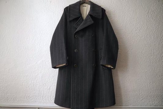 1990's ウールストライプダブルチェスターコート / GIORGIO ARMANI(ジョルジオアルマーニ)