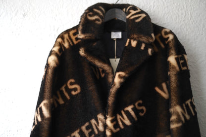 20AW EXTRA SOFT SHEARLING COAT 総柄シェアリングムートンコート / VETEMENTS(ヴェトモン)