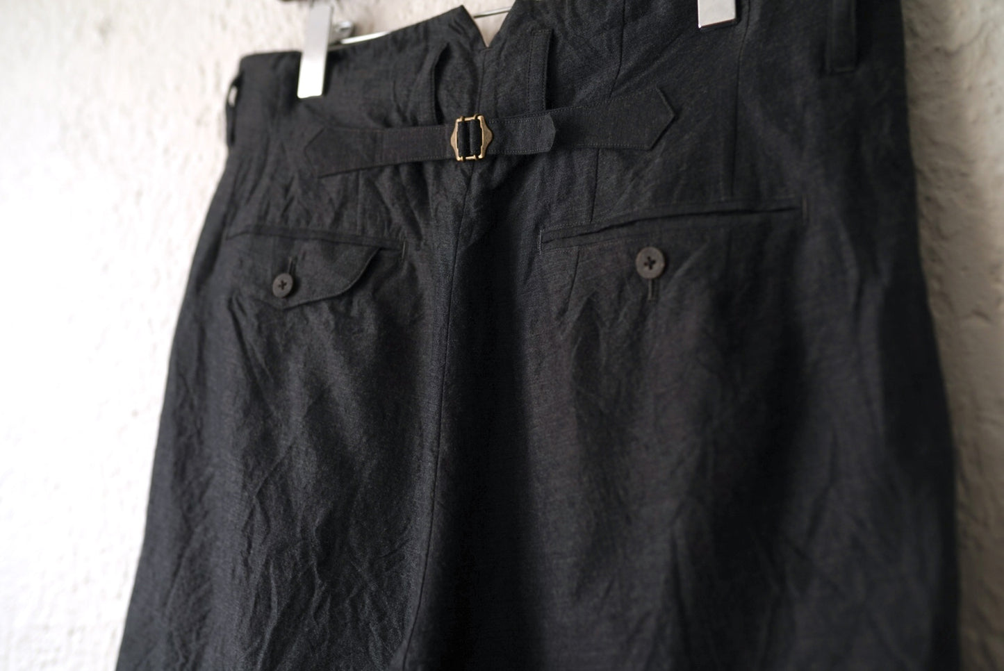 23AW コットンシルクツイルトラウザーズパンツ / calmlence(カームレンス)