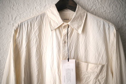 24SS SHIRT003 Regular Collar Shirt Silk Broadcloth シルクブロードクロスシャツ / calmlence(カームレンス)