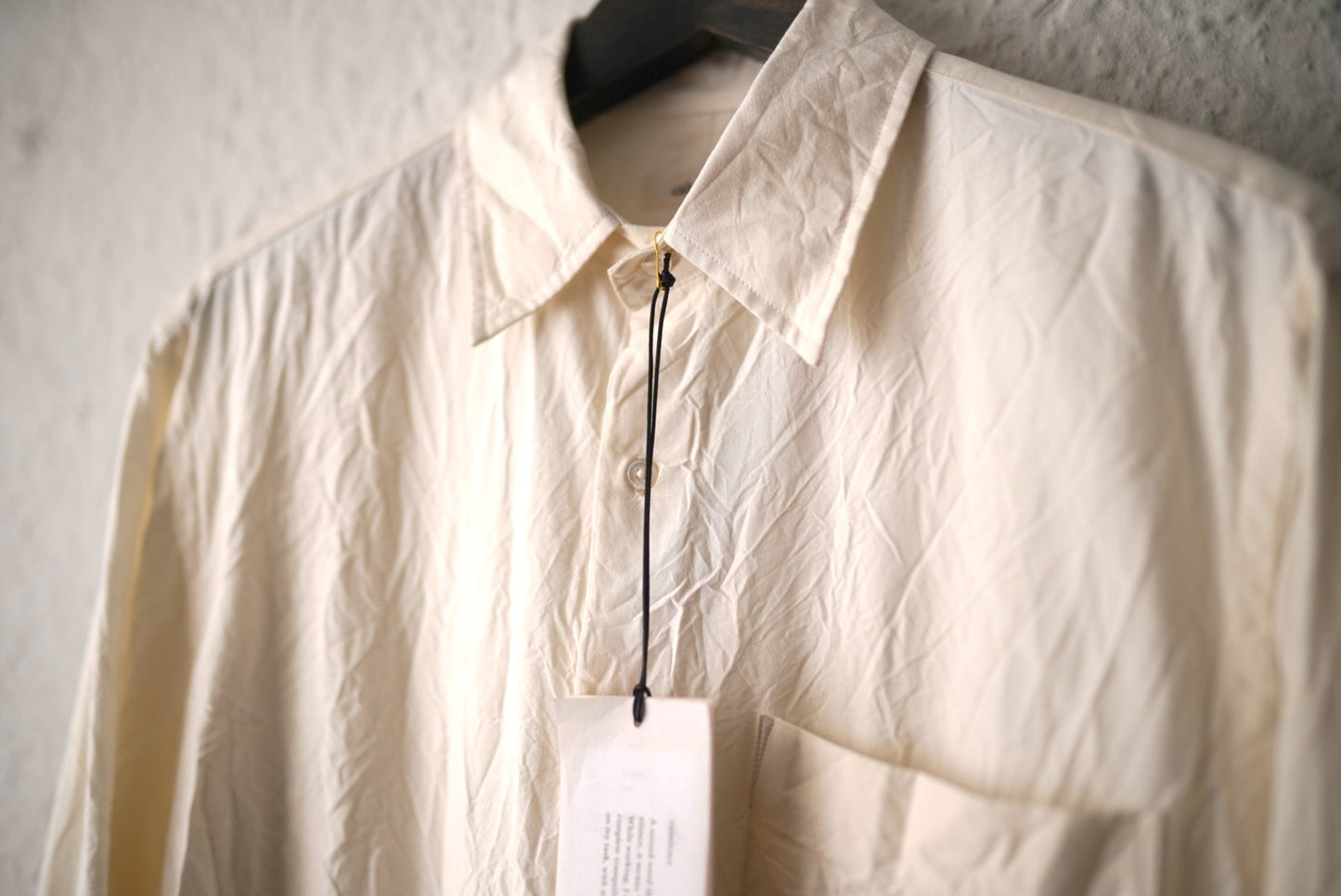 24SS SHIRT003 Regular Collar Shirt Silk Broadcloth シルクブロードクロスシャツ / calmlence(カームレンス)