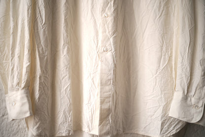 24SS SHIRT003 Regular Collar Shirt Silk Broadcloth シルクブロードクロスシャツ / calmlence(カームレンス)