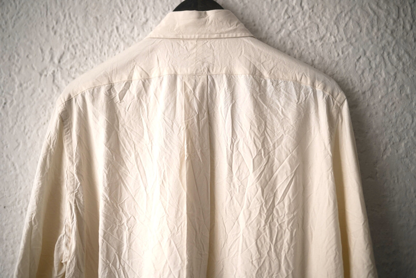 24SS SHIRT003 Regular Collar Shirt Silk Broadcloth シルクブロードクロスシャツ / calmlence(カームレンス)
