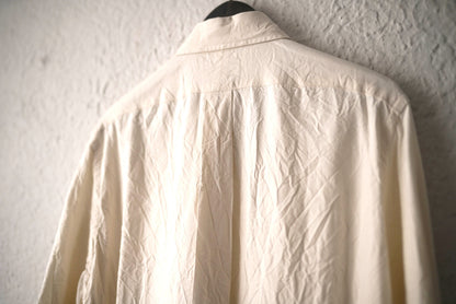 24SS SHIRT003 Regular Collar Shirt Silk Broadcloth シルクブロードクロスシャツ / calmlence(カームレンス)